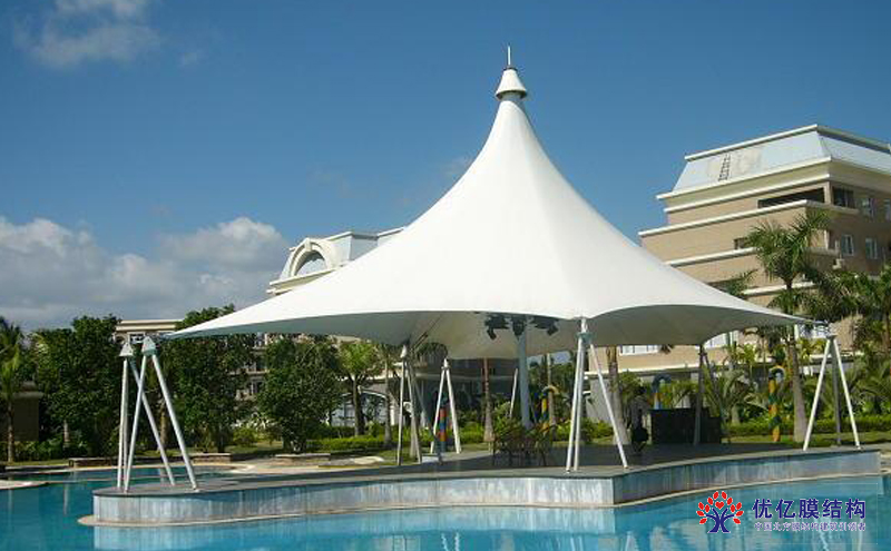 張拉膜泳池遮陽棚