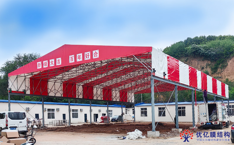 膜结构婚庆伸缩棚 —— 浪漫空间·一键变幻