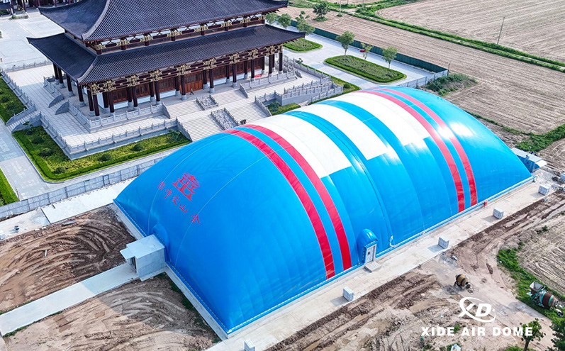 庆云金山研学中心气膜准备起膜