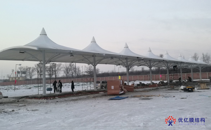 哈尔滨充电桩膜结构停车棚