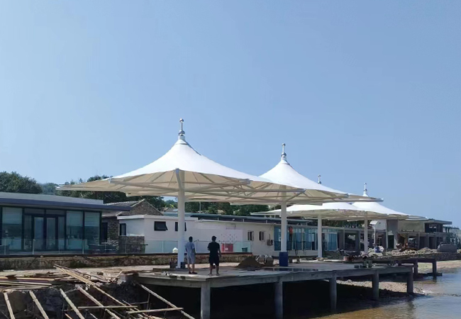 大连蚂蚁岛膜结构遮阳伞