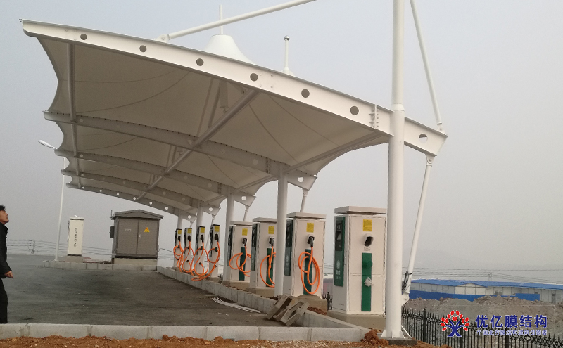 沈阳膜结构充电桩雨棚