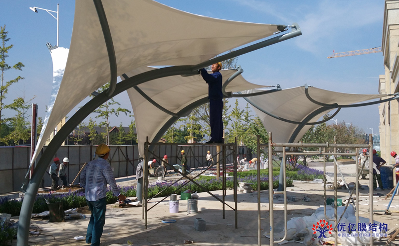 售楼处骨架膜景观棚
