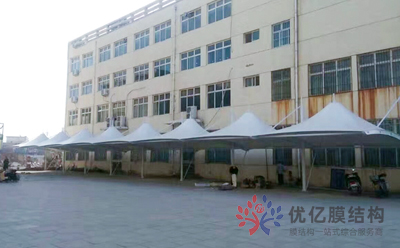 凤城保亿精密工厂膜结构停车棚